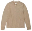 men's classic cotton long sleeve henley, taupe