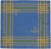 Blue Madras Check Pocket Square