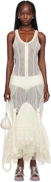 SSENSE Exclusive Off-White Fitted Zip-Up Maxi Dress