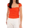 ryan knit top in orange