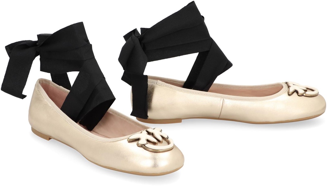 Pinko Gioia Leather Ballet Flats