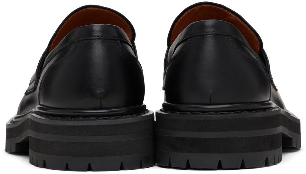 Black Leather Chunky Loafers