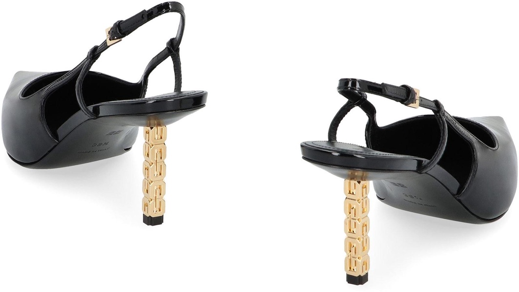 Givenchy G Cube Patent Leather Slingback Pumps