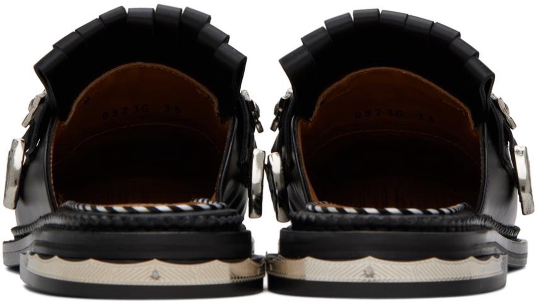 Black Fringed Loafers