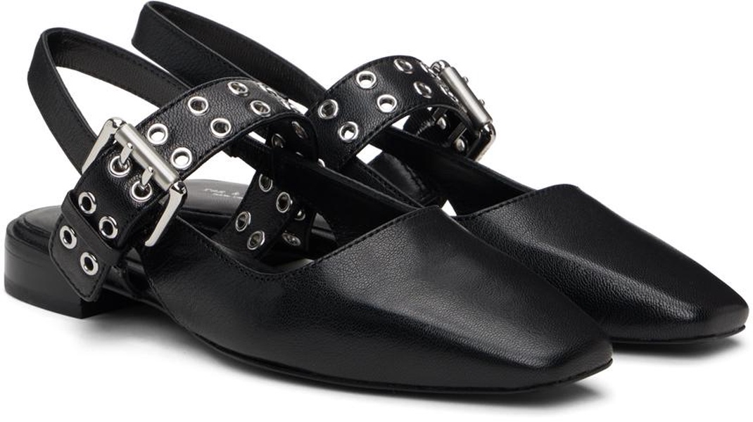 Black Astra Slingback Slippers