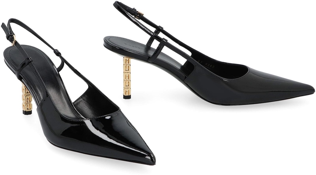 Givenchy G Cube Patent Leather Slingback Pumps