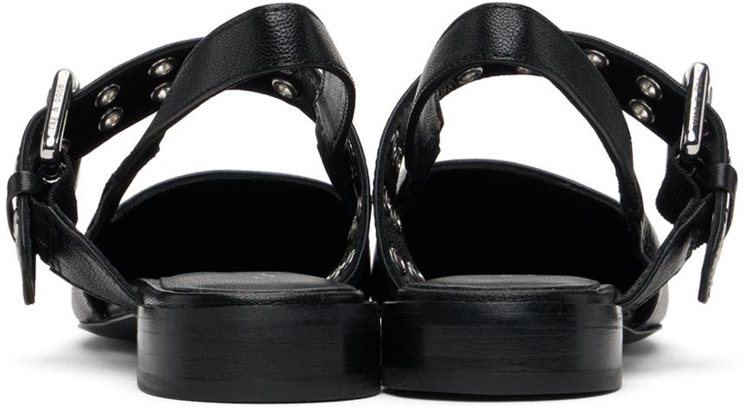 Black Astra Slingback Slippers