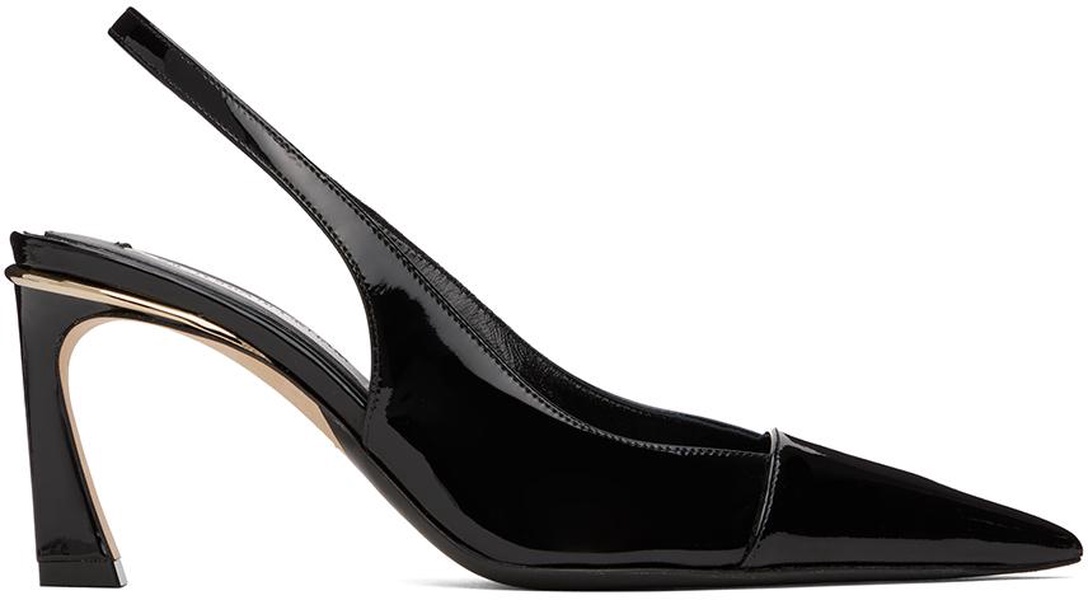 Black 75mm Slingback Heels