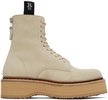 Beige Single Stack Boots