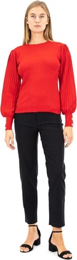 Nanette Nanette Lepore Women's Lurex Rib Sleeve Pullover Sweater