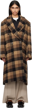 Brown Double-Breasted Coat