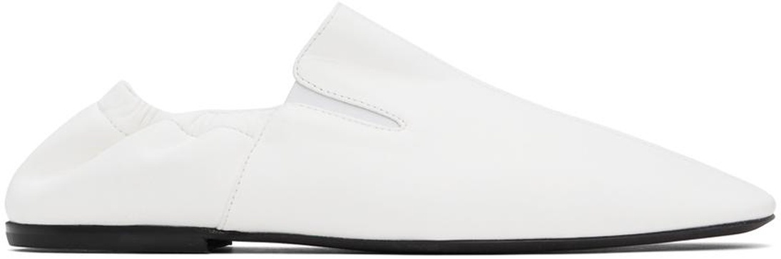 White Leather Loafers