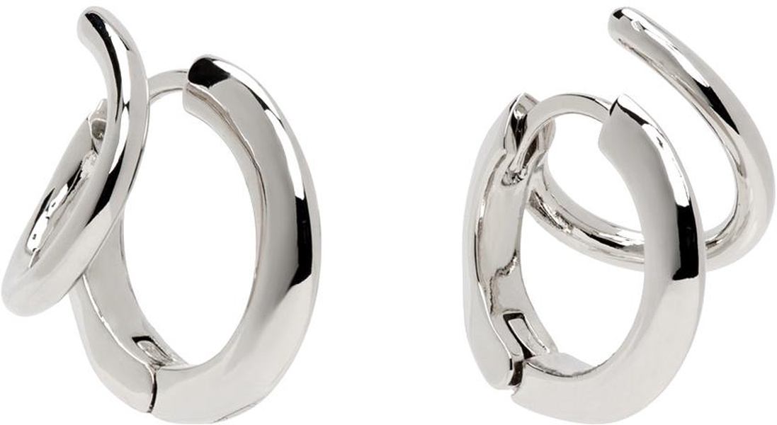 Silver Stellar Hoop Earrings