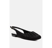 Cheeni Satin Square Toe Flat Slingbacks