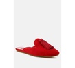 Cardinal Tassel Detail Velvet Mules