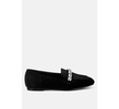 Kyari Velvet Diamante Strap Loafers