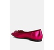 Primrose Metallic Pleather Bow Ballerinas