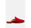 Ouzini Velvet Textured Slip On Mules