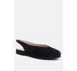 GRETCHEN Black Slingback Flat Sandals