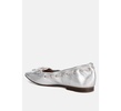 Marlow Metallic Eyelet Detail Bow Ballerinas