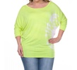 tie dye tunic top - plus in lime green