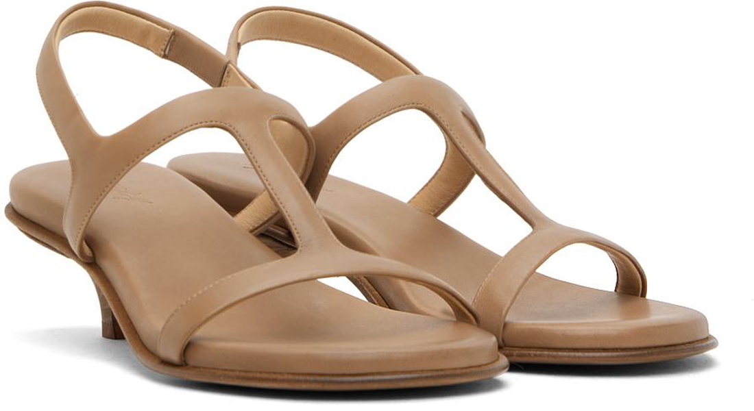 Tan Ciglio Heeled Sandals