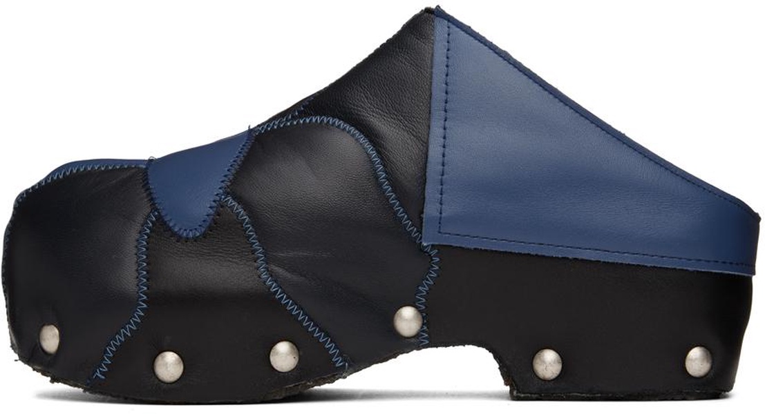 SSENSE Exclusive Black & Blue Bloggi's Clogs