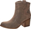 unite snake ankle booties in taupe