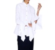 scarf hem shirt in white