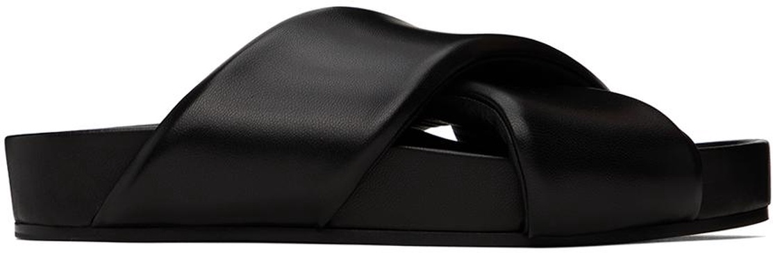 Black Padded Slides