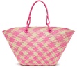 Anagram Basket bag in iraca palm and calfskin