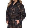 Womens Plus Size Belted Asymmetric Wrap Coat, Created for Macys