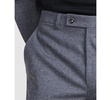 Men's Slim-Fit Gray Solid Wool-Blend Suit Separate Pants