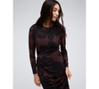 Women's Knot-Front Long-Sleeve Maxi Dress