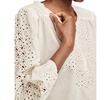 Women's Cotton Eyelet-Embroidered 3/4-Sleeve Top