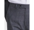 Men's Slim-Fit Gray Plaid Wool-Blend Suit Separate Pants