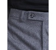 Men's Slim-Fit Gray Solid Wool-Blend Suit Separate Pants