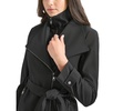 Petite Belted Long-Sleeve Wrap Coat