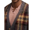 Men's Classic-Fit Brushed Plaid Jacquard Cardigan 