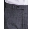 Men's Slim-Fit Gray Plaid Wool-Blend Suit Separate Pants