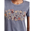 Women's Cotton Lucky Floral Embroidered T-Shirt