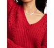 Women's V-Neck Pointelle Cable Pullover