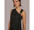 Donna Karan Women's Hardware-Trim Draped Sheath Dress