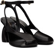 Black Leather Heeled Sandals