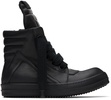 Black Jumbo Laced Geobasket Sneakers