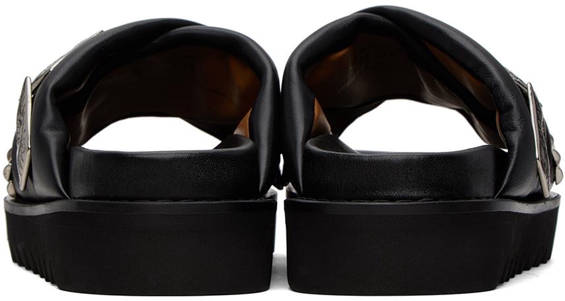 SSENSE Exclusive Black Leather Slippers