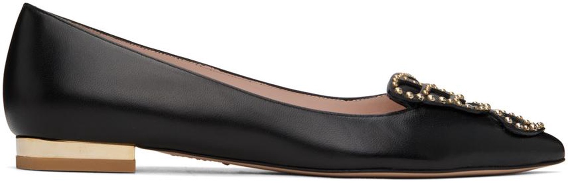 Black Butterfly Ballerina Flats