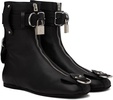 Black Padlock Ankle Boots