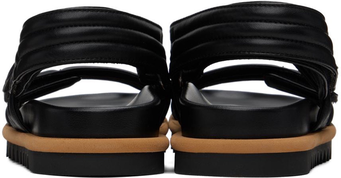 Black Padded Sandals