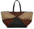 Puzzle fold tote XL in raffia